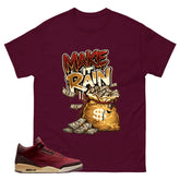 Red Bin23 3s Shirt Make It Rain Graphic