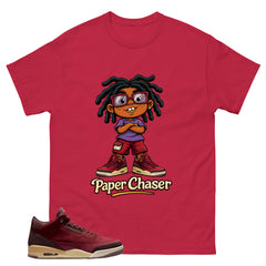 Red Bin23 3s Shirt Paper Chaser Graphic