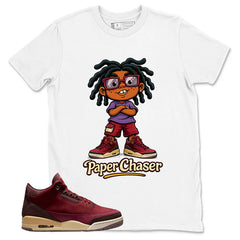 Red Bin23 3s Shirt Paper Chaser Graphic
