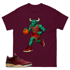 Red Bin23 3s Shirt Raging Bull Graphic