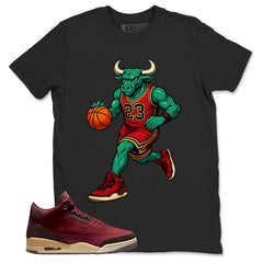 Red Bin23 3s Shirt Raging Bull Graphic