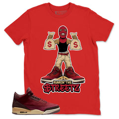 Red Bin23 3s Shirt Runnin The Street Graphic