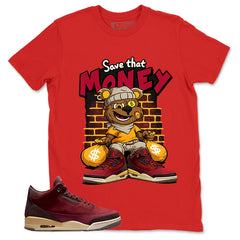 Red Bin23 3s Shirt Save That Money Graphic