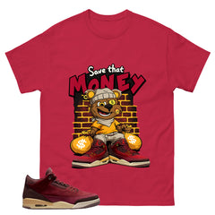 Red Bin23 3s Shirt Save That Money Graphic