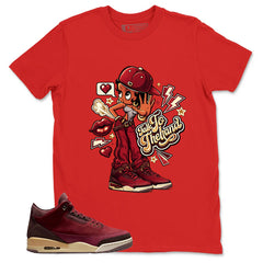 Red Bin23 3s Shirt Talk To The Hand Graphic
