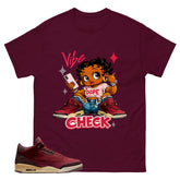 Red Bin23 3s Shirt Vibe Check Graphic