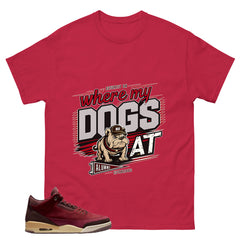 Red Bin23 3s Shirt Where My Dogs At Graphic