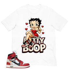 Red Off White Chicago 1s Shirt Betty Boop Graphic
