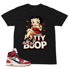 Red Off White Chicago 1s Shirt Betty Boop Graphic