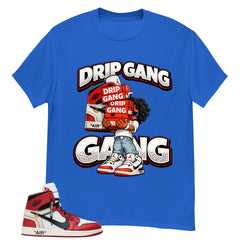 Red Off White Chicago 1s Shirt Drip Gang Graphic