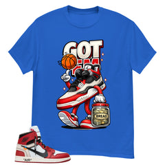 Red Off White Chicago 1s Shirt Got Em Bread Graphic
