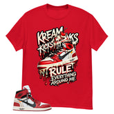 Red Off White Chicago 1s Shirt Kream Kicks Graphic