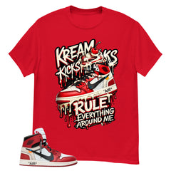 Red Off White Chicago 1s Shirt Kream Kicks Graphic