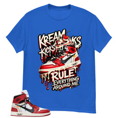 Red Off White Chicago 1s Shirt Kream Kicks Graphic