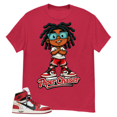 Red Off White Chicago 1s Shirt Paper Chaser Graphic