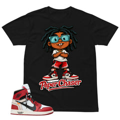 Red Off White Chicago 1s Shirt Paper Chaser Graphic