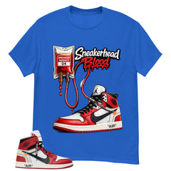 Red Off White Chicago 1s Shirt Sneakerhead Blood Graphic