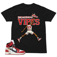 Red Off White Chicago 1s Shirt Sneakerhead Vibes Graphic