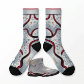 Reflections of a Champion Sneaker Match Socks ā Air Jordan 7 Retro SP Inspired Mid-Calf Crew Socks