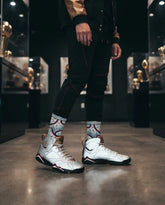 Reflections of a Champion Sneaker Match Socks ā Air Jordan 7 Retro SP Inspired Mid-Calf Crew Socks