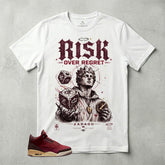 Risk Over Regret Graphic Tee - Shirt To Match Air Jordan 3 Bin23