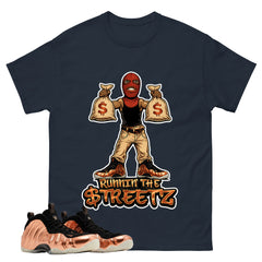 Runnin The Street Graphic Tee, Shirt to Match Air Foamposite One Copper, Air Foamposite Unisex Black Shirt