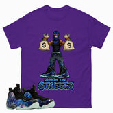 Runnin The Street Graphic Tee, Shirt to Match Air Foamposite One Galaxy, Air Foamposite Unisex Black Shirt
