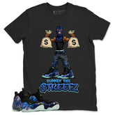 Runnin The Street Graphic Tee, Shirt to Match Air Foamposite One Galaxy, Air Foamposite Unisex Black Shirt