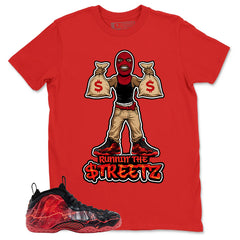 Runnin The Street Graphic Tee, Shirt to Match Air Foamposite Stranger Things, Air Foamposite Unisex Blue Shirt