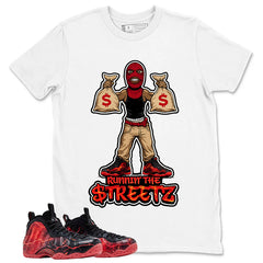 Runnin The Street Graphic Tee, Shirt to Match Air Foamposite Stranger Things, Air Foamposite Unisex Blue Shirt