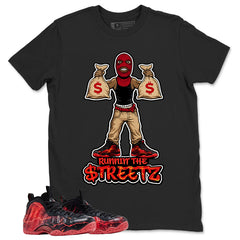 Runnin The Street Graphic Tee, Shirt to Match Air Foamposite Stranger Things, Air Foamposite Unisex Blue Shirt