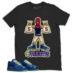 Runnin The Street Graphic Tee, Shirt to Match Air Force 1 Mystic Navy, Air Force 1 Unisex Shirt