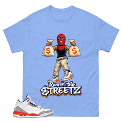 Runnin The Street Shirt - Match Blue Air Jordan 3 Knicks