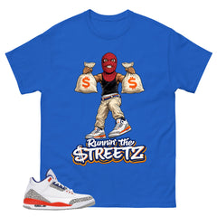 Runnin The Street Shirt - Match Blue Air Jordan 3 Knicks