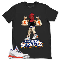 Runnin The Street Shirt - Match Blue Air Jordan 3 Knicks