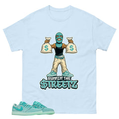 Runnin The Street Shirt - Match Womens Air Jordan 1 Washed Teal