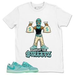 Runnin The Street Shirt - Match Womens Air Jordan 1 Washed Teal