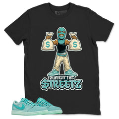 Runnin The Street Shirt - Match Womens Air Jordan 1 Washed Teal