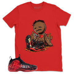 Sad Voodoo Graphic Tee, Shirt to Match Air Foamposite Stranger Things, Air Foamposite Unisex Blue Shirt