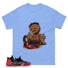 Sad Voodoo Graphic Tee, Shirt to Match Air Foamposite Stranger Things, Air Foamposite Unisex Blue Shirt