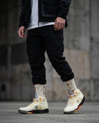 Sail Socks – Off-White x Air Jordan 5 Inspired Mid-Calf Unisex Crew Socks