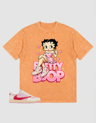 Sail Tropical Pink Travis Scott 1s Zadago Washed T-shirt Betty Boop Graphic
