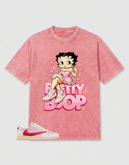 Sail Tropical Pink Travis Scott 1s Zadago Washed T-shirt Betty Boop Graphic