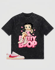Sail Tropical Pink Travis Scott 1s Zadago Washed T-shirt Betty Boop Graphic