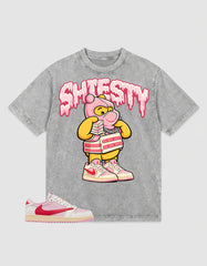 Sail Tropical Pink Travis Scott 1s Zadago Washed T-shirt Shiesty Pooh Graphic