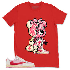 Sail Tropical Pink Travis Scott 1s Zadago Shirt Hustle Bear Graphic