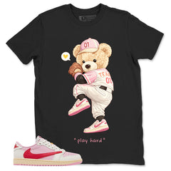 Sail Tropical Pink Travis Scott 1s Zadago Shirt Play Hard Bear Graphic