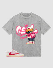 Sail Tropical Pink Travis Scott 1s Zadago Washed T-shirt Cool Boy Graphic