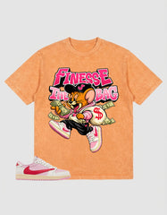 Sail Tropical Pink Travis Scott 1s Washed T-shirt Finesse The Bag Graphic