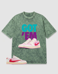 Sail Tropical Pink Travis Scott 1s Washed T-shirt Got 'Em Graphic
